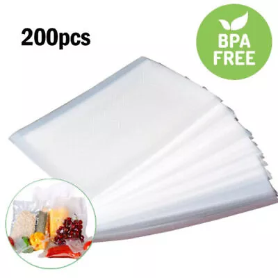 $23.90 • Buy 200 Vacuum Sealer Bags 6X10  Quart Food Vac Storage For Food Saver, Seal A Meal