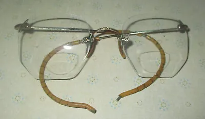 Vintage B & L Eyeglasses 1/10 12kt GF Octagon  Lenses Frameless • $25