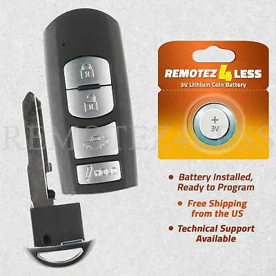 For 2014 2015 2016 2017 2018 Mazda 6 Replacement Remote Smart Key Fob Blade 4b • $26.49