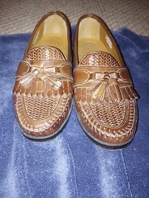 NUNN BUSH Mens Leather Shoes Loafers Tassels  Brown 9M • $18