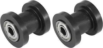 2x 8mm Black Chain Roller Slider Tensioner Guide Pulley Dirt Pit Fit Bike Motor • £8.99