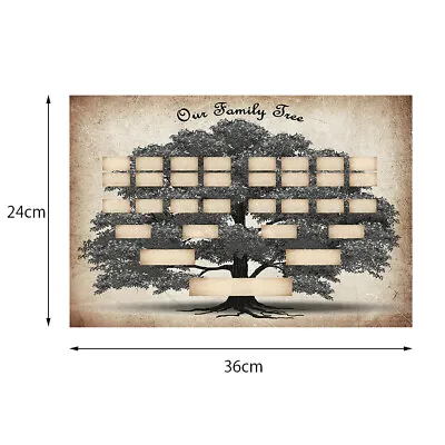 (Assorted Color21)LJCM 5 Generation Family Tree Chart Durable Home Wall Art • £5.32