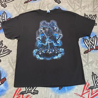 Grim Reaper Death Throne Skulls T-Shirt Men's XXL Short Sleeve Black • $19.99