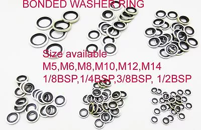 £6.49 • Buy Dowty Washers Ring /Bonded Seals - Metric Nitrile/Viton - Pack Of UPTO 100PC