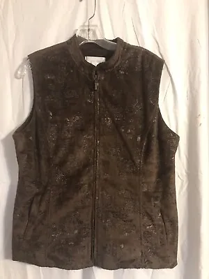 Erin London Womens M Sized Brown & Gold Vest. • $20