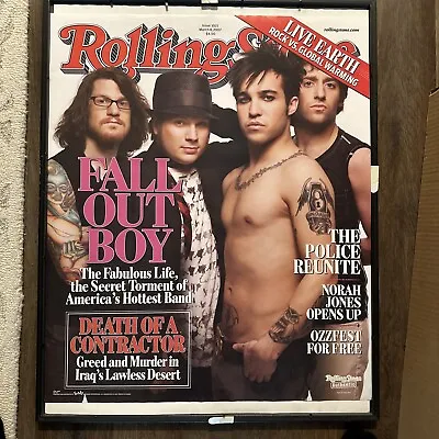 2007 Fall Out Boy Rolling Stone Cover Funky Poster 26 X 21 Rare! • $256.93