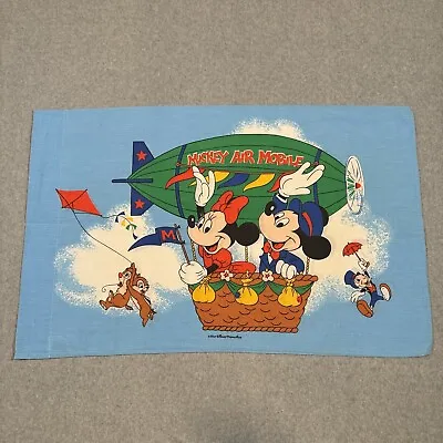 Vintage Disney Mickey Air Mobile Minnie Mouse Standard Pillow Case 80s 90s • $9.95