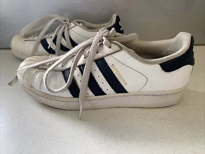$18 • Buy Sz 6 5.5 ADIDAS Superstar White & Black Classic Sneakers
