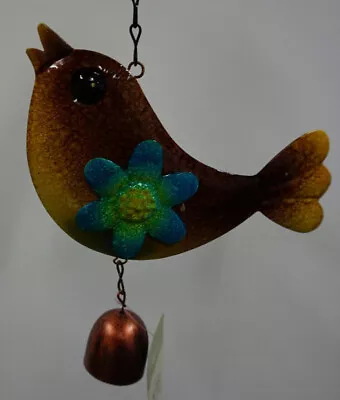 METAL GARDEN WIND CHIME Bird Fairy Dog Cat Can Window Hanging Outdoor Decor UK • £3.20