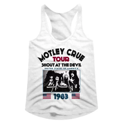 Motley Crue Shout At The Devil USA Tour 1983 Women's Tank Top Heavy Metal Rock • $22.50