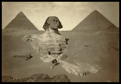 PH12 Vintage 1800's Sphinx Egypt Egyptian Pyramids Dream Stela Photo A3/A2 • £6.95