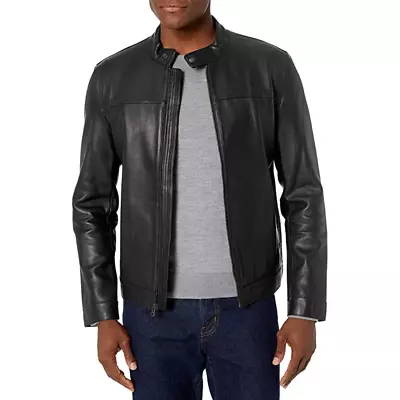Cole Haan Men's Bonded Leather Moto Jacket • $259