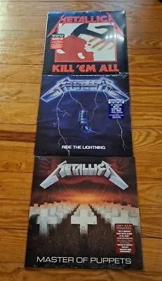 Master Of Puppets Ride The Lightning Kill Em All By Metallica (Record 2017) • $69.99