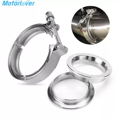 $18.59 • Buy 4  Inch Stainless Steel V-Band Turbo Downpipe Exhaust Clamp Vband Universal USA