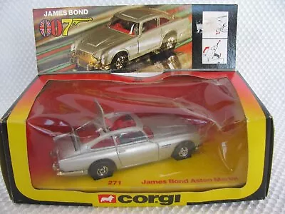 Vintage 1981 Corgi James Bond ASTON MARTIN Car #271 In Original Box • $80