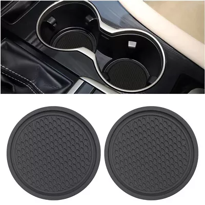 2Pcs Car Coasters PVC Travel Cup Holder Insert Anti Slip Cup Mat Pad Accessories • $3.33