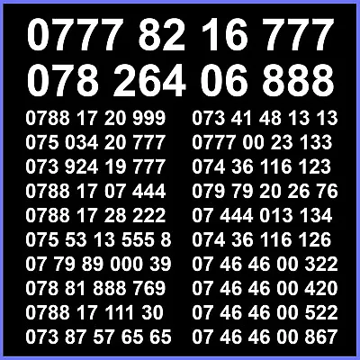 £15.99 • Buy Easy Remember VIP Gold Mobile Phone Number SIM Card Platinum Diamond Vodafone UK