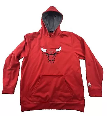 Vintage Y2K Chicago Bulls Hoodie Mens Extra Large XL Red  NBA Adult Sweatshirt • $41.32