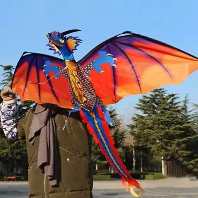 $32.04 • Buy Fun Toys For Kids Play 3D Dragon W/ Tail Kite Large Line Outdoor Flying Game DN