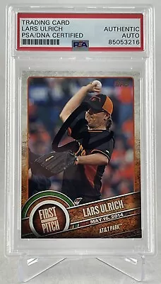 Lars Ulrich Signed Autographed 2015 Topps #fp-22 Giants Metallica Psa/dna 3216 • $299.95