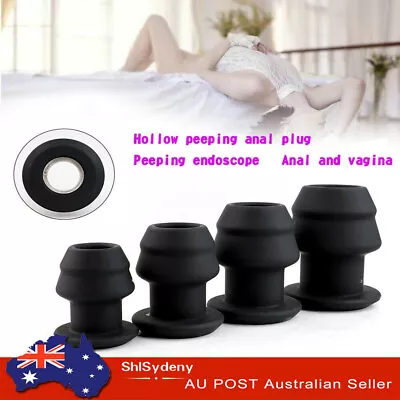 Hollow Prostate Anal Butt Plug Massager Large Dildo Tunnel Probe Sex Toy • $21.99