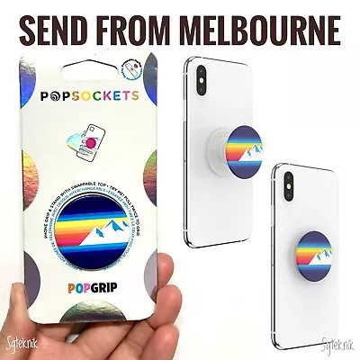 $13.95 • Buy NEW Genuine PopSockets PopGrip Swappable Grip Mobile Phone Tablet Mountain Range