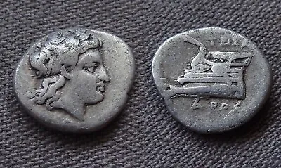  Ancient Greek  Bithynia Kios  350- 300 BC  Silver Trihemiobol • $180