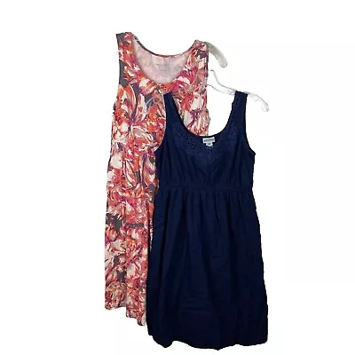 Motherhood Liz Lange Lot Of 2 Womens  Maternity  Sleeveless  Dresses M • $17.50