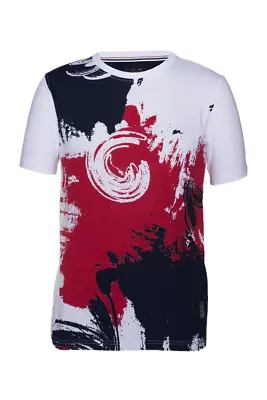 Men's A. Tiziano White/Red  Keith  Graphic Crew-Neck T-Shirt • $29.95