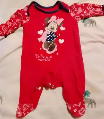 Disney Girls Tiny Baby Clothes Baby Grow Sleepsuit • £2