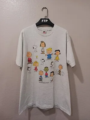 The Peanuts Vintage 1990s Fruit Of The Loom Peanuts Characters Graphic Tee Shirt • $35