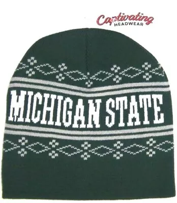 Michigan State Spartans Men's Knit Winter Hat NWT One-Size Captivating Headwear • $15.99