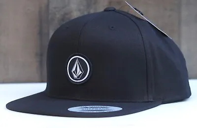 New Volcom Surf Crew QTR Patch Stone Black Mens Sport Snapback Hat RHTVLC-22 • $24.50