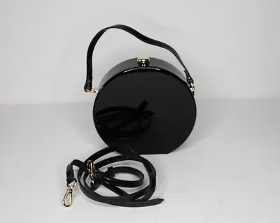 Woman's Zara Black Solid Round Clutch Handbag - UX/03 • £22.99