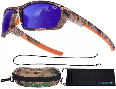 BRUBAKER Polarized Camouflage Sunglasses For Fishing And Hunting Colored Lenses • $15.99