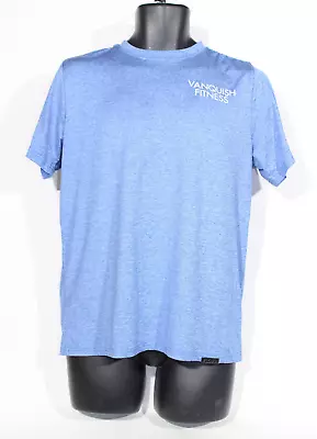 Vanquish Fitness Exercise Workout T-Shirt Medium Blue Training Gym Strech TMens • £14.99