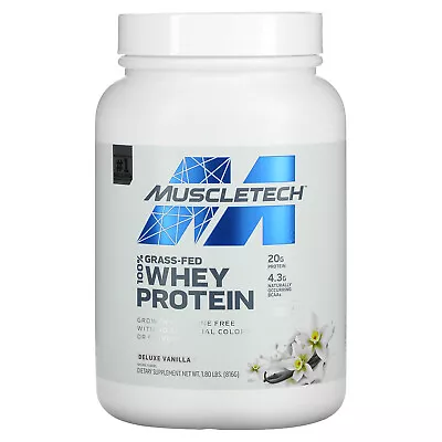 Grass-Fed 100% Whey Protein Deluxe Vanilla 1.8 Lbs (816 G) • $28.46