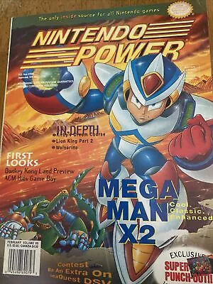 Nintendo Power Magazine Volume 69 February 1995 Mega Man X2 W/Donkey Kong Poster • $6.18