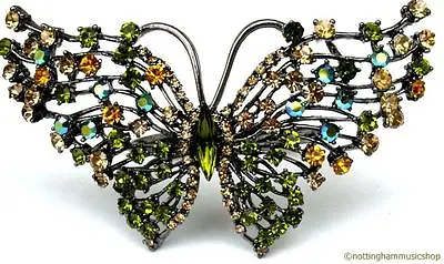 £34.19 • Buy 4 Napkin Rings New Beautiful Jewel Encrusted Butterfly Design Gem Stones Dining