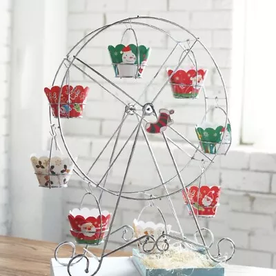 FERRIS WHEEL CUPCAKE Stand HOLDER HOLDS 8 Mini CUPCAKES (REFURBISHED) • $8.95