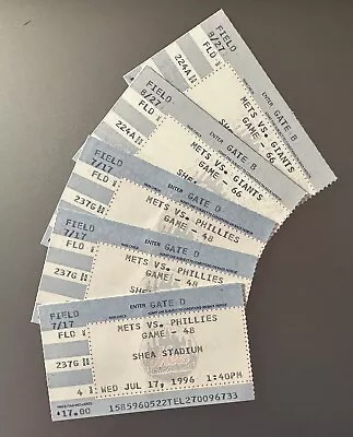 Vintage 1990s New York Mets Ticket Stubs MLB Shea Stadium NY • $9.99