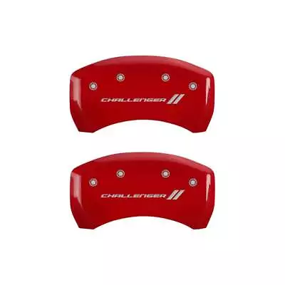 MGP Caliper Covers 12162SCL1RD Challenger Logo - Red Powder Coat - Set Of 4 • $299