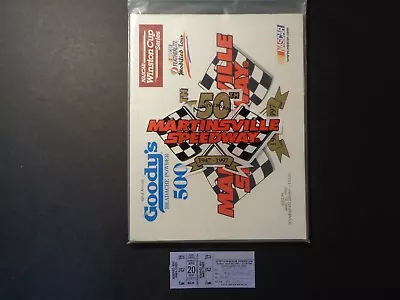 1997 Racing Program With Ticket Stub Goody's 500 Winston Cup Martinsville 50th • $15.95
