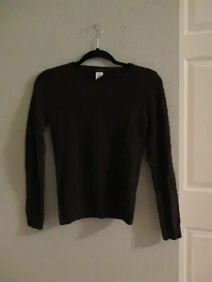 J.Crew Wool Blend Cable Knit Brown Crew Neck Sweater XS NWOT Sample • $60