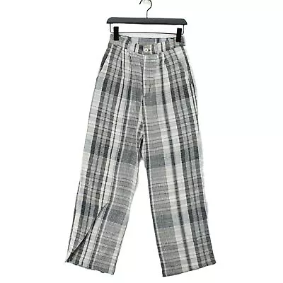 Reformation Women's Suit Trousers UK 6 Grey 100% Linen Dress Pants • £42.40
