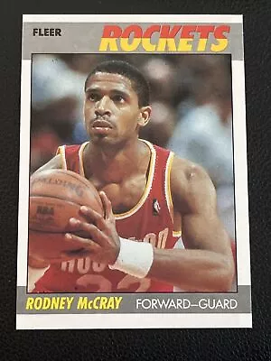 RODNEY MCCRAY 1987 HOUSTON ROCKETS 87-88 FLEER BASKETBALL #72 Of  132 MINT • $1.02