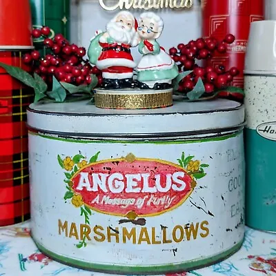 Vintage Angelus Marshmallow 5 Lbs Cracker Jack Co. Tin • $125