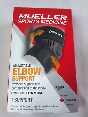 Mueller Adjustable Elbow Brace Osfm Moderate Support Level Black • $16.50