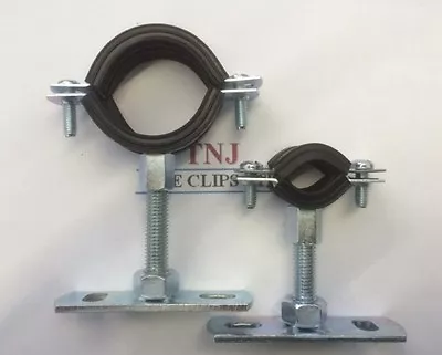 Steel Rubber Lined Pipe Ring Support - Clip Clips Extension & Baseplate Hanger • £3.40