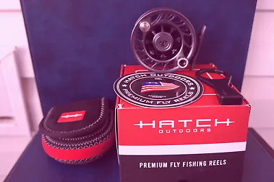 Hatch Iconic 3+ Grey/Black Fly Reel - NIB - Comes With C&F Design Fly Box • $525